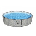 Steel Pro MAX 549x122 imitace kamene 18 stop BESTWAY 5v1 stojan bazén + příslušenství