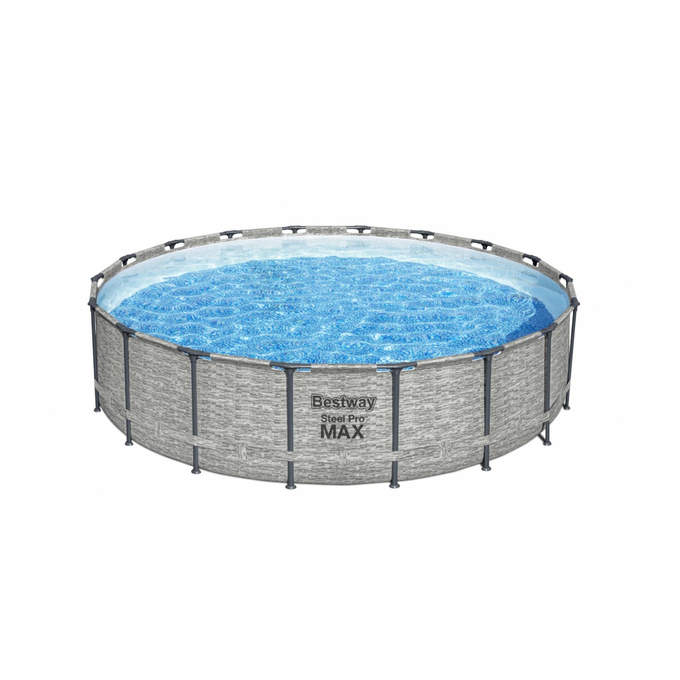 Steel Pro MAX 549x122 imitace kamene 18 stop BESTWAY 5v1 stojan bazén + příslušenství
