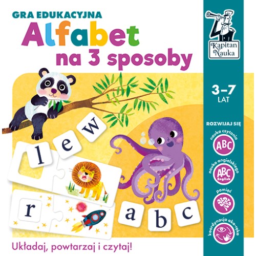 Vzdělávací hra „Abeceda 3 způsoby“ učení písmen a slov pro děti 3-7 let
