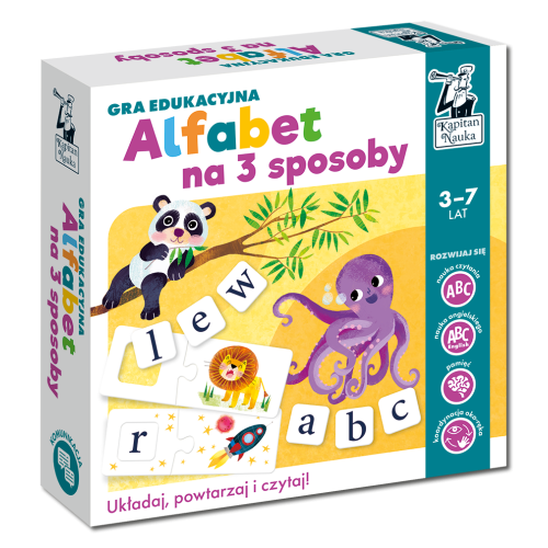 Vzdělávací hra „Abeceda 3 způsoby“ učení písmen a slov pro děti 3-7 let