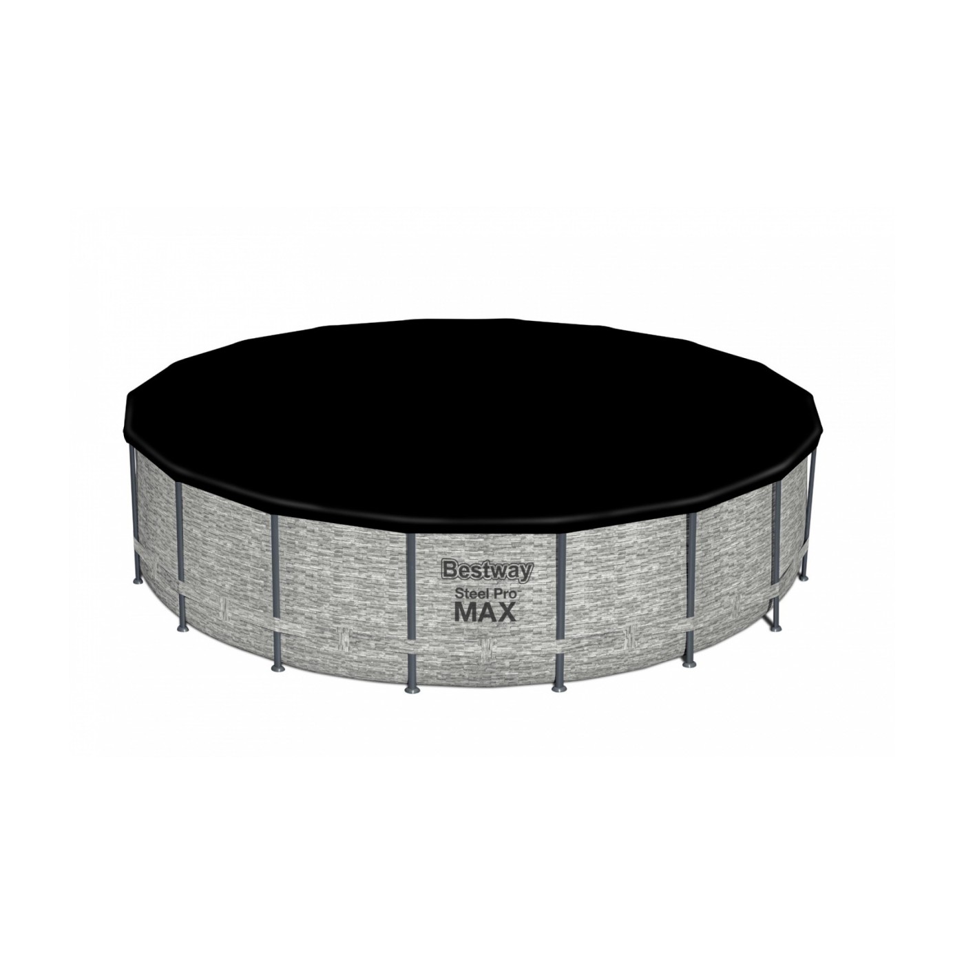 Steel Pro MAX 549x122 imitace kamene 18 stop BESTWAY 5v1 stojan bazén + příslušenství
