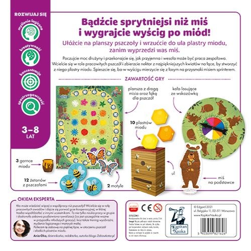 Kooperativní desková hra „Medvěd a včely“ pro děti 3-8 let Kapitán Věda