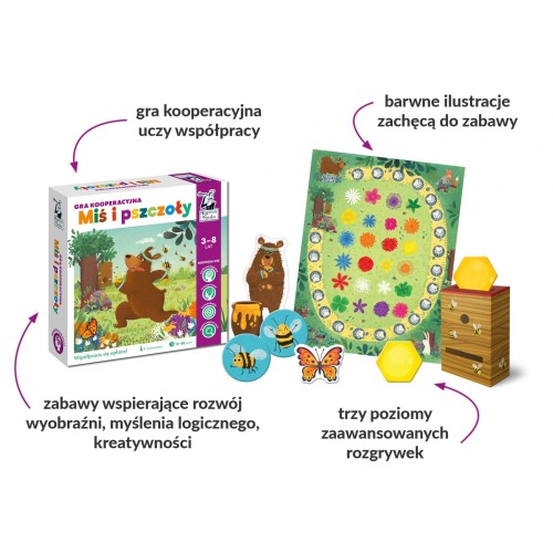 Kooperativní desková hra „Medvěd a včely“ pro děti 3-8 let Kapitán Věda