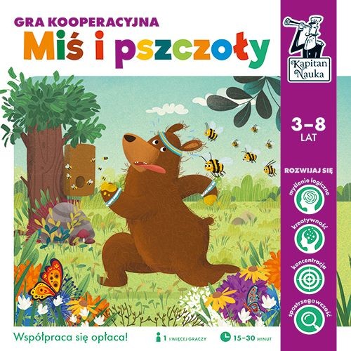 Kooperativní desková hra „Medvěd a včely“ pro děti 3-8 let Kapitán Věda