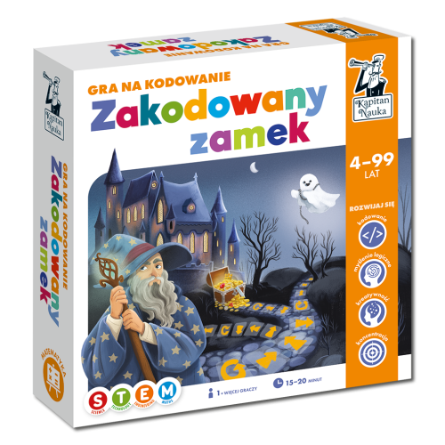 Vzdělávací hra „Kódovaný hrad“ pro děti 4-10 let + Výuka základů programování + Desková hra pro spolupráci
