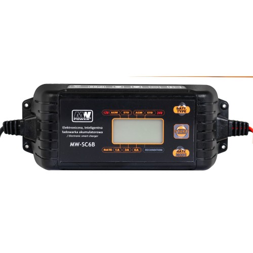 Nabíječka baterií s LCD displejem 12V a 24V + 2 speciální režimy