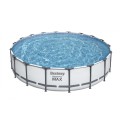 Steel Pro MAX 549X122 Šedá 18 stop BESTWAY 5v1 Rack Bazénové čerpadlo + Pumpa + Kryt + Žebřík