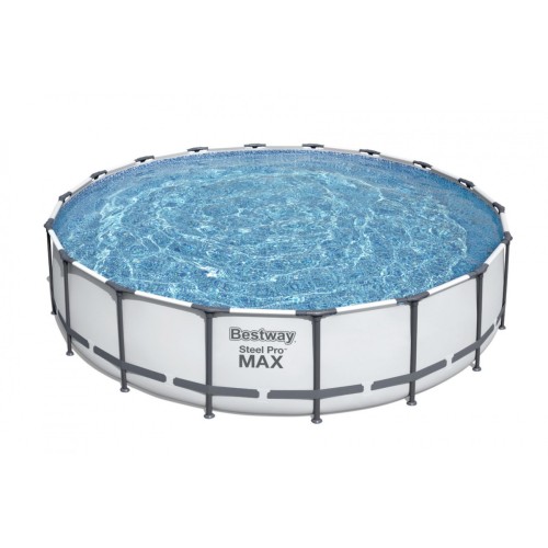 Steel Pro MAX 549X122 Šedá 18 stop BESTWAY 5v1 Rack Bazénové čerpadlo + Pumpa + Kryt + Žebřík