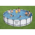 Steel Pro MAX 549X122 Šedá 18 stop BESTWAY 5v1 Rack Bazénové čerpadlo + Pumpa + Kryt + Žebřík