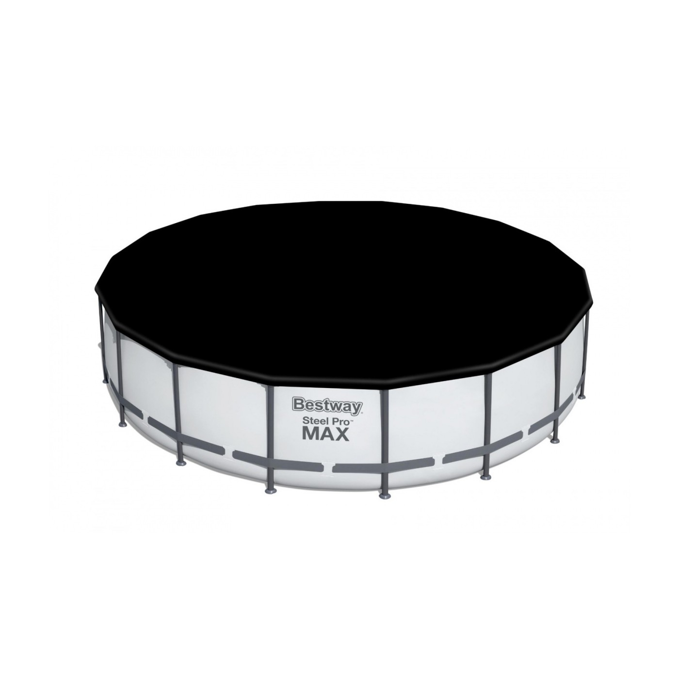 Steel Pro MAX 549X122 Šedá 18 stop BESTWAY 5v1 Rack Bazénové čerpadlo + Pumpa + Kryt + Žebřík