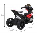 Dětský bateriový motor BMW HP4 červený + 3 kola + LED + MP3 USB + eko-kůže