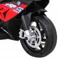 Dětský bateriový motor BMW HP4 červený + 3 kola + LED + MP3 USB + eko-kůže