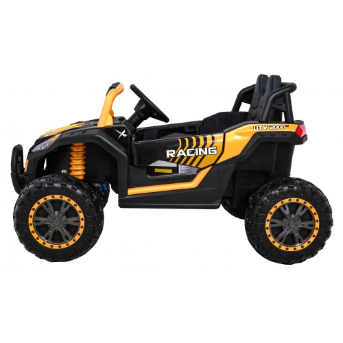 Buggy UTV 2000M závodní autobaterie zlatá + MP3 zvuková světla + dálkové ovládání + pomalý start