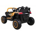 Buggy UTV 2000M závodní autobaterie zlatá + MP3 zvuková světla + dálkové ovládání + pomalý start