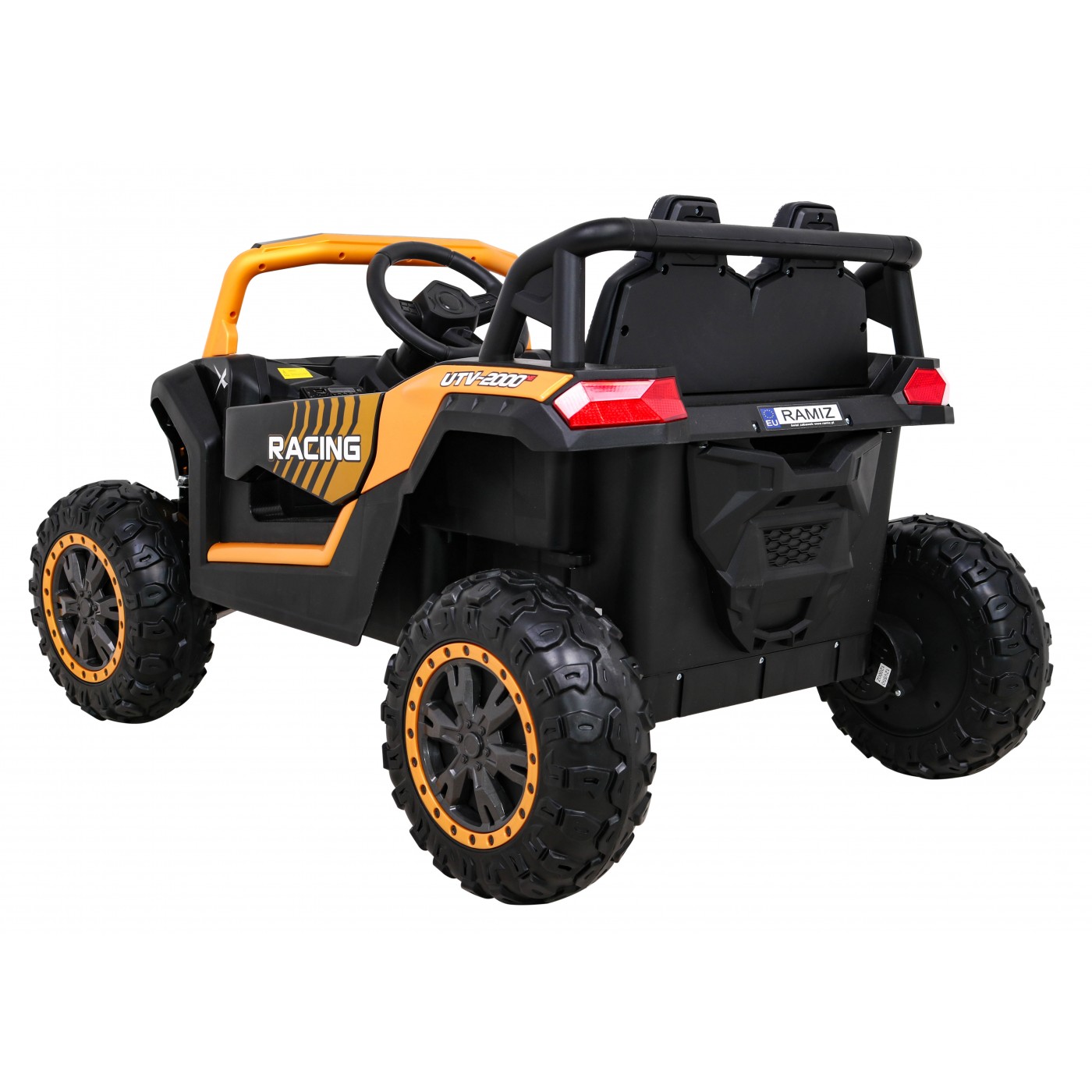 Buggy UTV 2000M závodní autobaterie zlatá + MP3 zvuková světla + dálkové ovládání + pomalý start