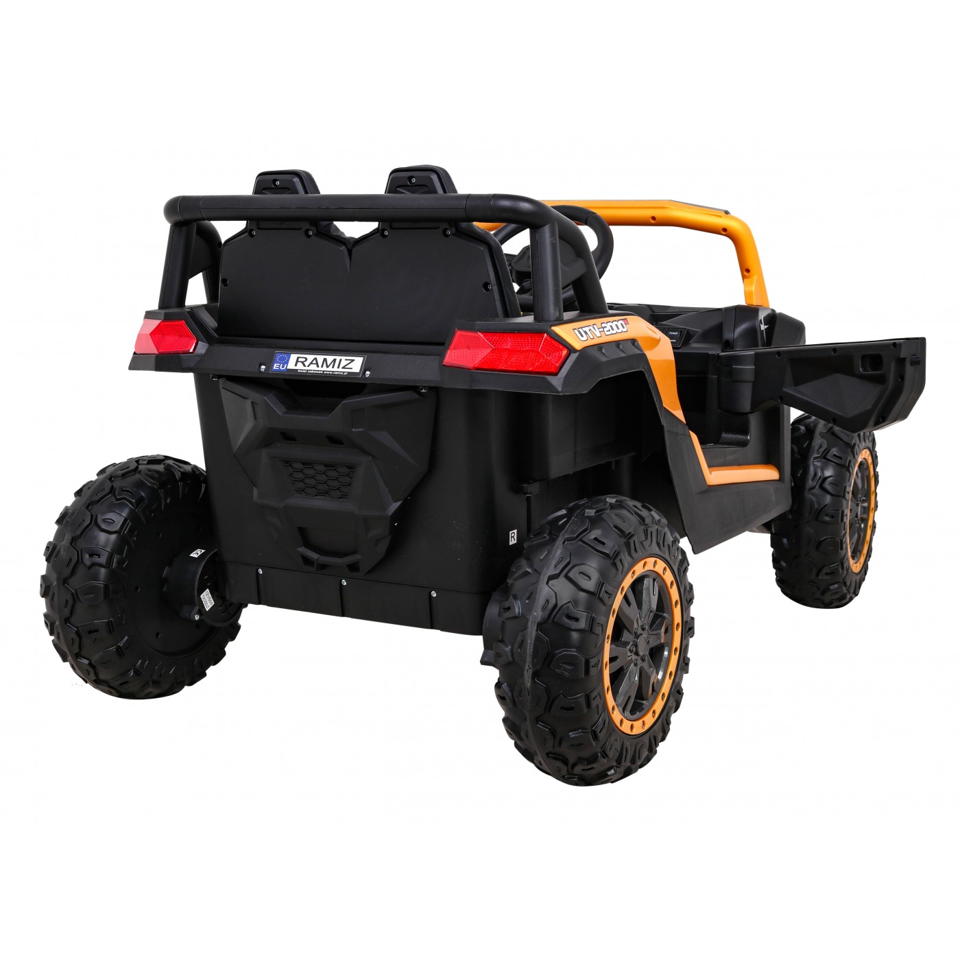 Buggy UTV 2000M závodní autobaterie zlatá + MP3 zvuková světla + dálkové ovládání + pomalý start