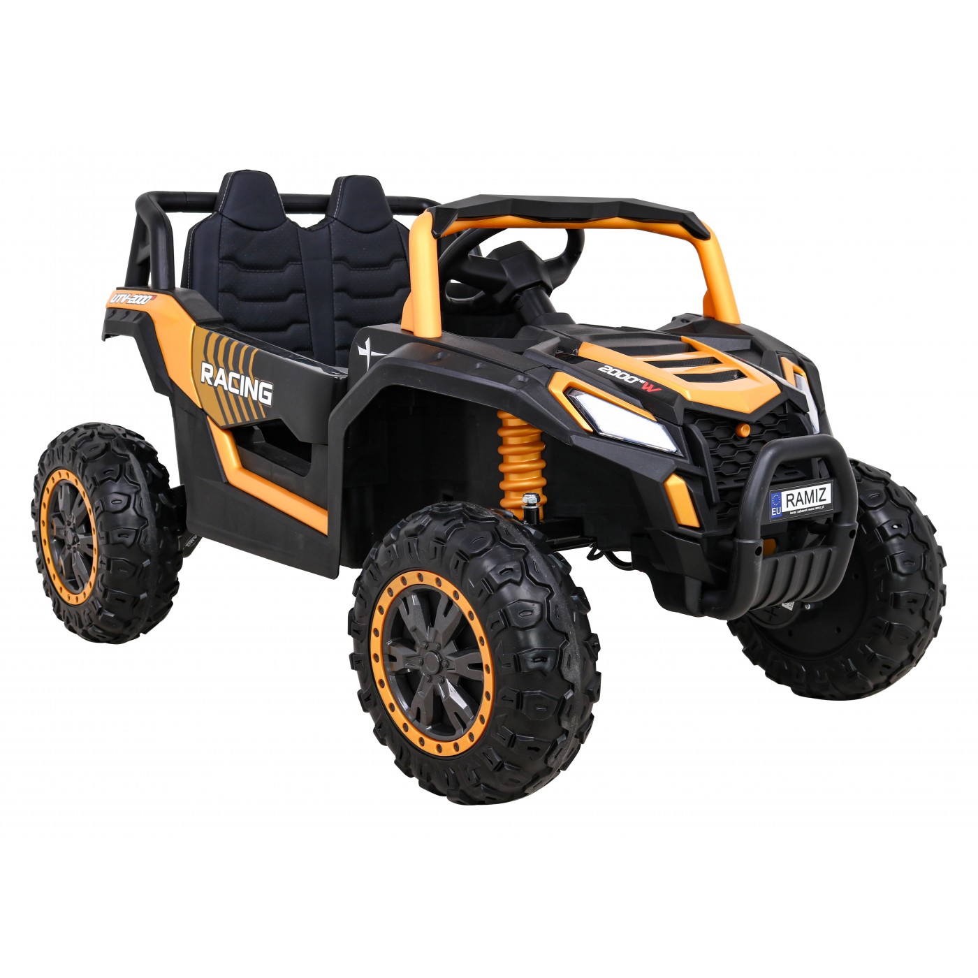 Buggy UTV 2000M závodní autobaterie zlatá + MP3 zvuková světla + dálkové ovládání + pomalý start