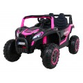 Buggy UTV 2000M Racing Auto Baterie Powečervená Růžová MP3 Echo Světla Dálkové Ovládání Pomalý Start