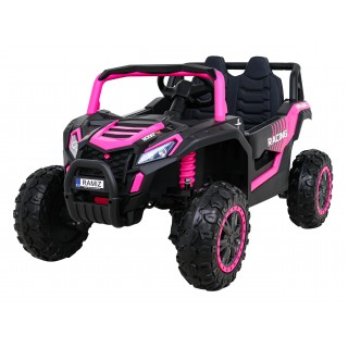 Buggy UTV 2000M Racing Auto Baterie Powečervená Růžová MP3 Echo Světla Dálkové Ovládání Pomalý Start