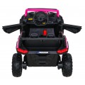 Buggy UTV 2000M Racing Auto Baterie Powečervená Růžová MP3 Echo Světla Dálkové Ovládání Pomalý Start