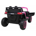 Buggy UTV 2000M Racing Auto Baterie Powečervená Růžová MP3 Echo Světla Dálkové Ovládání Pomalý Start