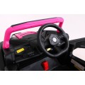 Buggy UTV 2000M Racing Auto Baterie Powečervená Růžová MP3 Echo Světla Dálkové Ovládání Pomalý Start
