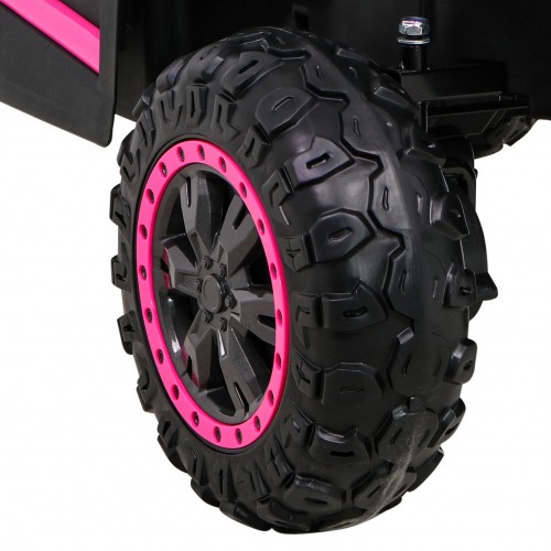 Buggy UTV 2000M Racing Auto Baterie Powečervená Růžová MP3 Echo Světla Dálkové Ovládání Pomalý Start