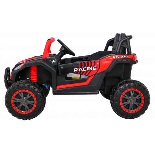 Buggy UTV 2000M Racing Auto baterie ovládaná červená + MP3 Echo světla + dálkové ovládání + pomalý start