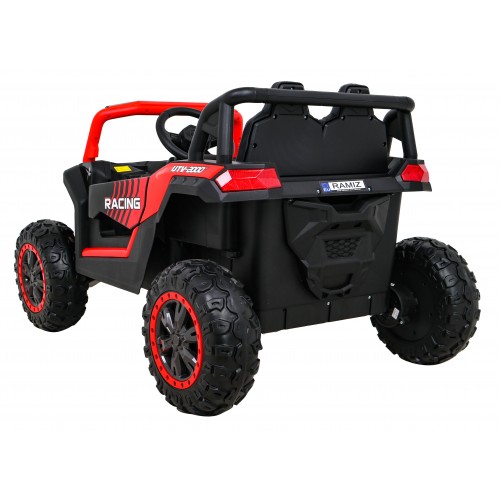 Buggy UTV 2000M Racing Auto baterie ovládaná červená + MP3 Echo světla + dálkové ovládání + pomalý start