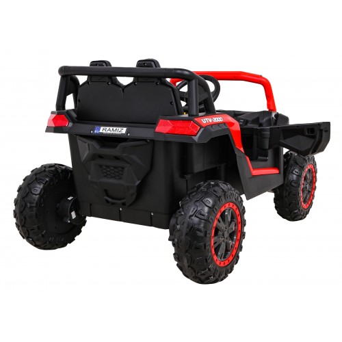Buggy UTV 2000M Racing Auto baterie ovládaná červená + MP3 Echo světla + dálkové ovládání + pomalý start