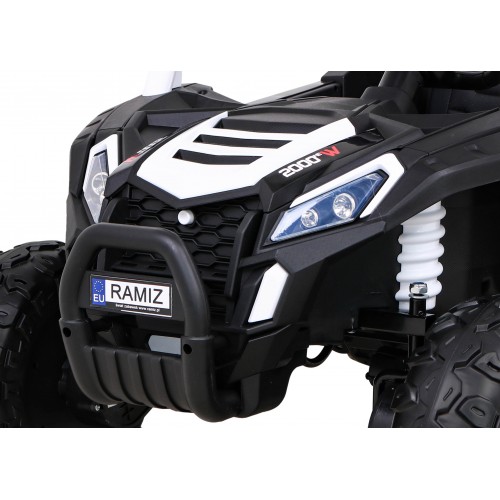 Buggy UTV 2000M závodní autobaterie bílá + MP3 zvuková světla + dálkové ovládání + pomalý start