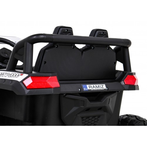 Buggy UTV 2000M závodní autobaterie bílá + MP3 zvuková světla + dálkové ovládání + pomalý start