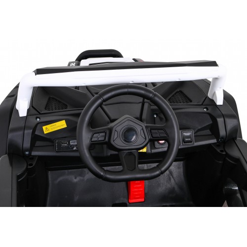 Buggy UTV 2000M závodní autobaterie bílá + MP3 zvuková světla + dálkové ovládání + pomalý start