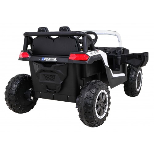 Buggy UTV 2000M závodní autobaterie bílá + MP3 zvuková světla + dálkové ovládání + pomalý start