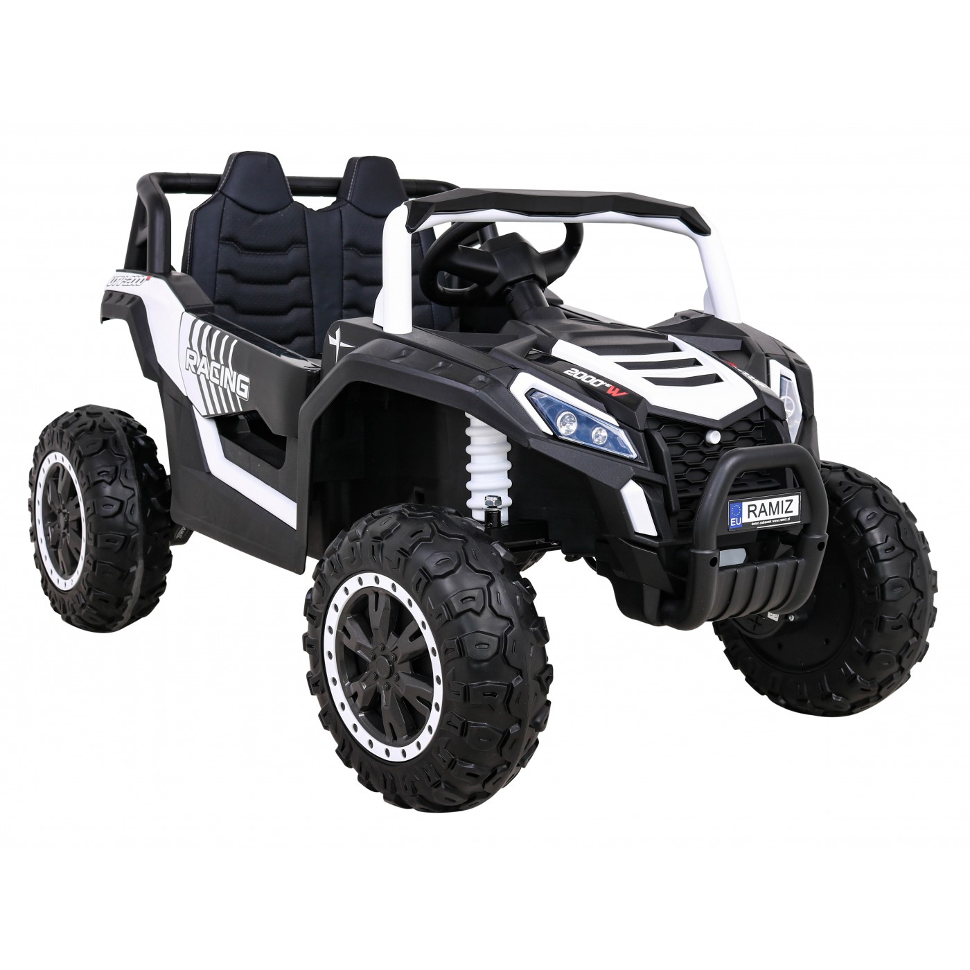 Buggy UTV 2000M závodní autobaterie bílá + MP3 zvuková světla + dálkové ovládání + pomalý start