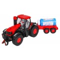 Interaktivní traktor na mýdlové bubliny bublinu pro děti 3+ Jezdecké vozidlo s přívěsem