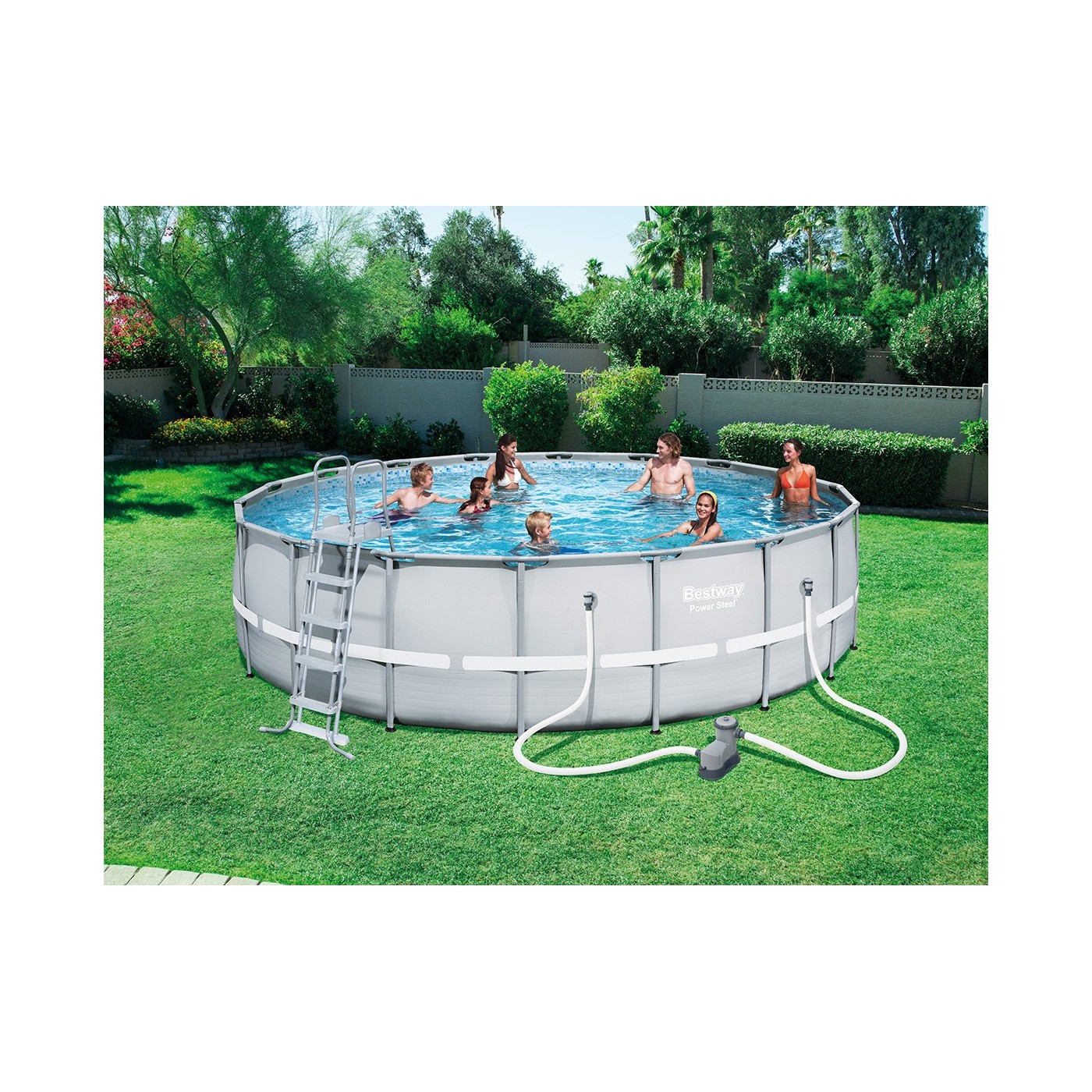 18ft ocelový bazén 549x132 cm POWERSteel 6v1 BESTWAY