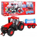 Interaktivní traktor na mýdlové bubliny bublinu pro děti 3+ Jezdecké vozidlo s přívěsem