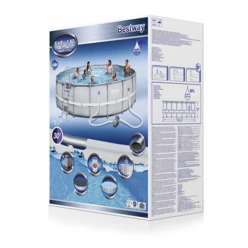 18ft ocelový bazén 549x132 cm POWERSteel 6v1 BESTWAY