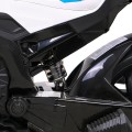 BMW HP4 dětský bateriový motor modrý + přídavná kola + pomalý start + EVA + MP3 LED