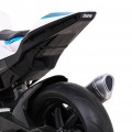 BMW HP4 dětský bateriový motor modrý + přídavná kola + pomalý start + EVA + MP3 LED