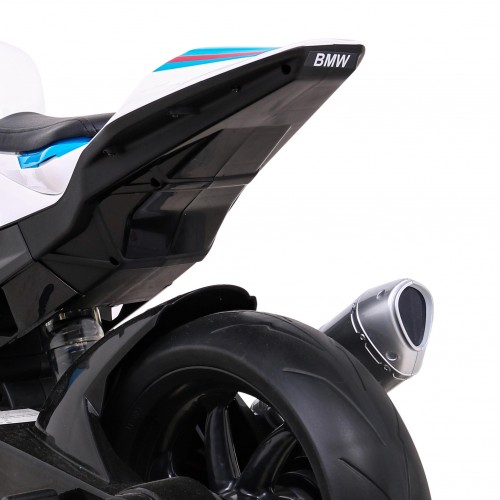 BMW HP4 dětský bateriový motor modrý + přídavná kola + pomalý start + EVA + MP3 LED