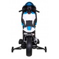 BMW HP4 dětský bateriový motor modrý + přídavná kola + pomalý start + EVA + MP3 LED