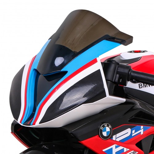 Dětský bateriový motor BMW HP4 červený + přídavná kola + pomalý start + EVA + MP3 LED