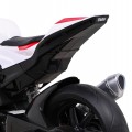 Dětský bateriový motor BMW HP4 červený + přídavná kola + pomalý start + EVA + MP3 LED