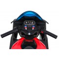 Dětský bateriový motor BMW HP4 červený + přídavná kola + pomalý start + EVA + MP3 LED