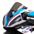 Dětský bateriový motor BMW HP4 bílá + přídavná kola + pomalý start + EVA + MP3 LED