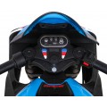 Dětský bateriový motor BMW HP4 bílá + přídavná kola + pomalý start + EVA + MP3 LED