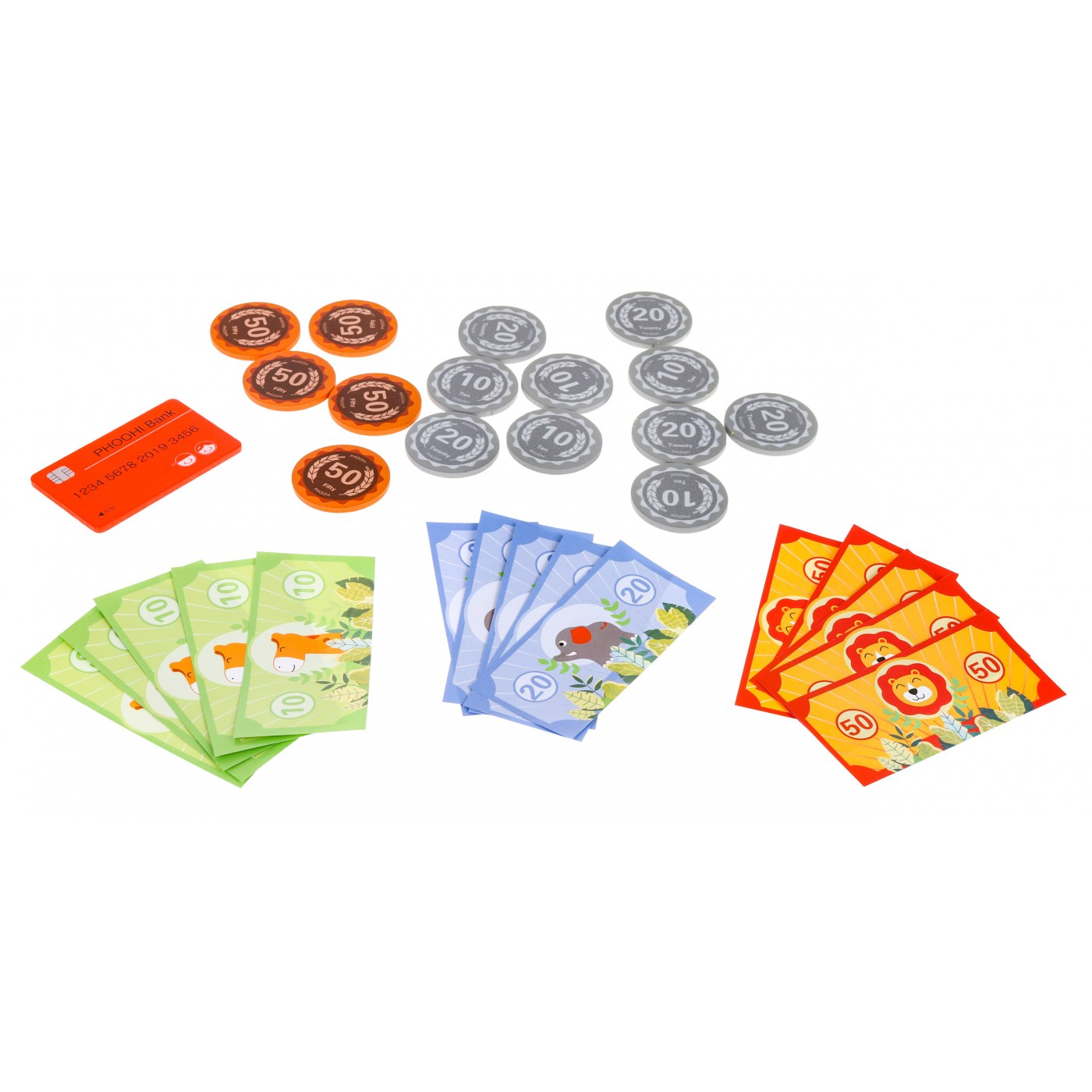 Dřevěná dětská pokladna 2+ zatahovací zásuvka + pult + terminál + čtečka + příslušenství