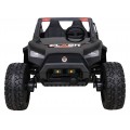 2 dětské baterie Buggy Clash černý + dálkové ovládání + 4x4 + nastavení sedadla + MP3 rádio + LED